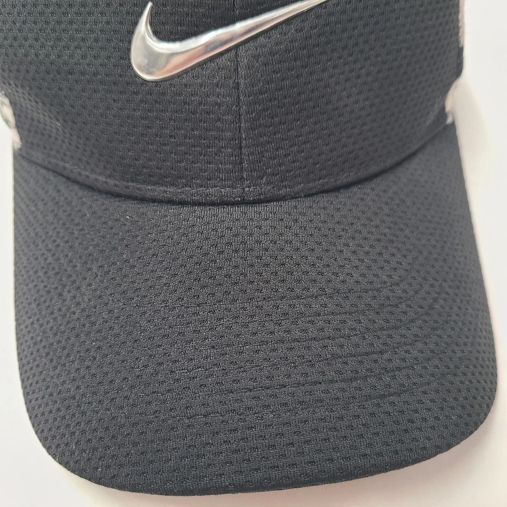 Child Nike Hat Snapback Black White Abstract Pattern Swoosh Logo Sports Outdoors